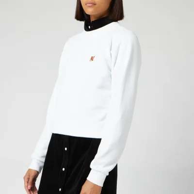 Maison Kitsuné Women's Fox Head Patch Sweatshirt - White