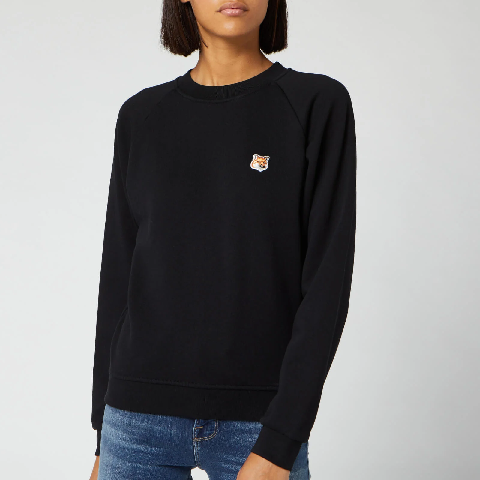 Maison Kitsuné Women's Fox Head Patch Sweatshirt - Black Image 1