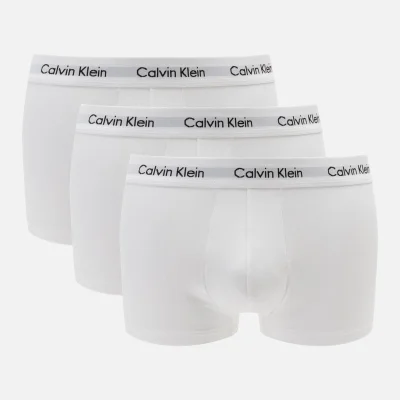 Calvin Klein Men's 3 Pack Low Rise Trunk Boxers - White