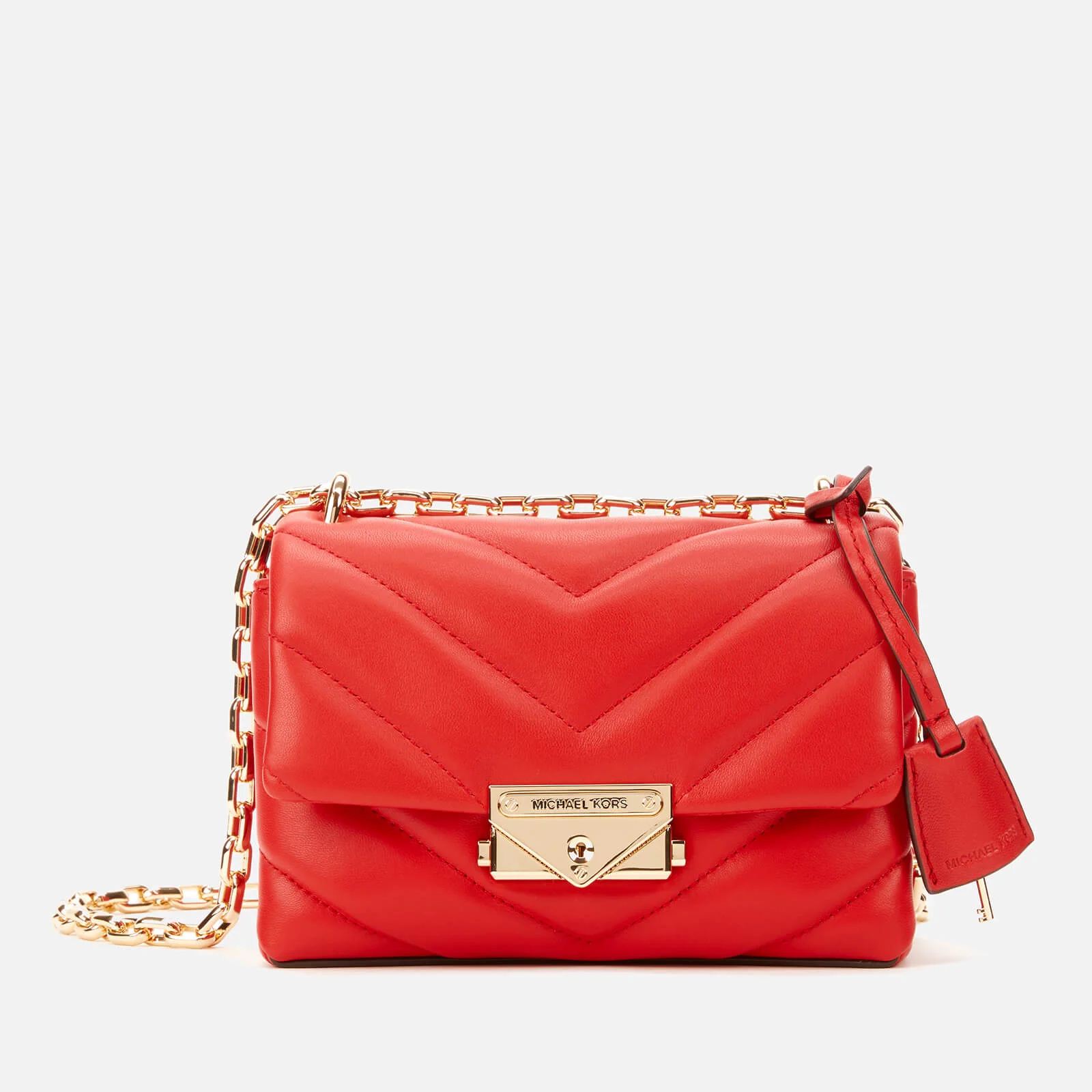 MICHAEL MICHAEL KORS Women's Cece Extra Small Chain Cross Body Bag - Bright Red Image 1