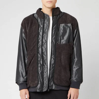 White Mountaineering Men's GORE-TEX Infinium W Stitched Quilted Boa Jacket - Charcoal