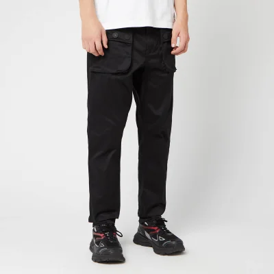 White Mountaineering Men's Stretched Double Pockets Tapered Pants - Black