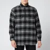 White Mountaineering Men's Check Shaggy Big Pullover Shirt - Black - Image 1