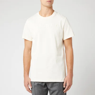 Helmut Lang Men's Raised Embroidery T-Shirt - Pearl
