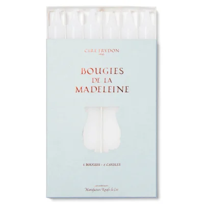 TRUDON Bougies De La Madeleine Unscented Dinner Candles - True White (Set of 6)