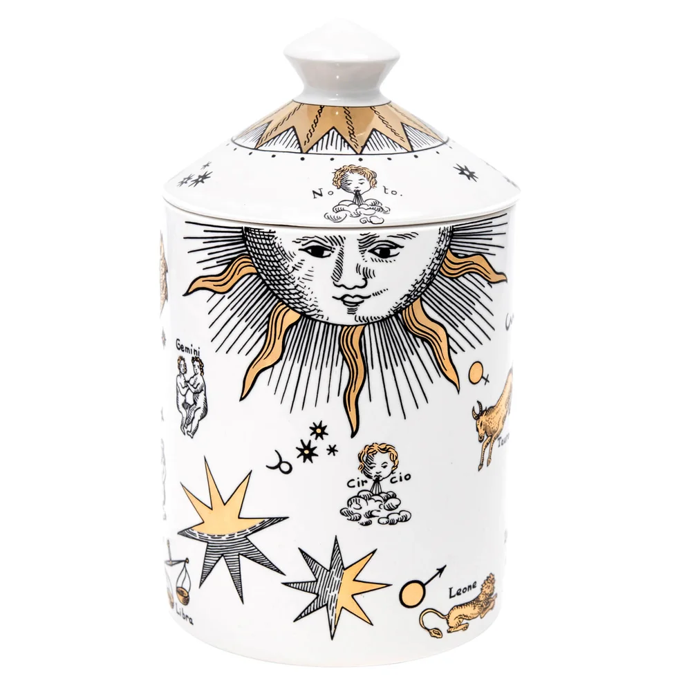 Fornasetti Astronomici Bianco Scented Candle - Gold - 300g Image 1