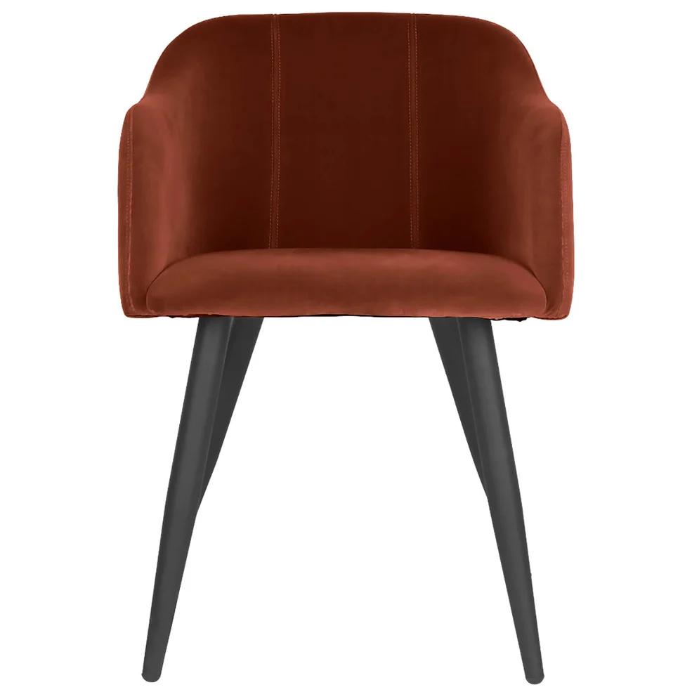 Broste Copenhagen Pernilla Velvet Chair - Caramel Café Image 1