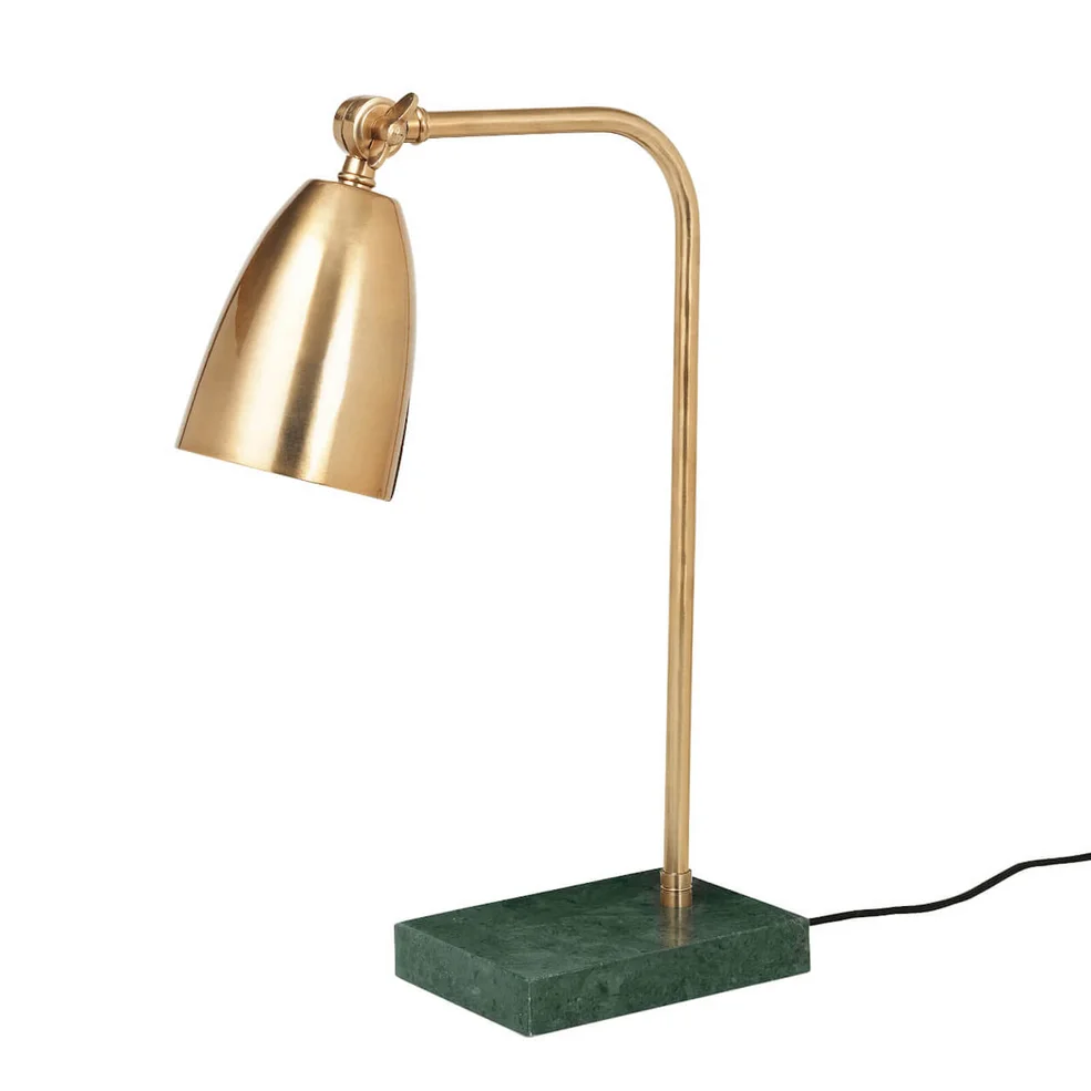 Broste Copenhagen Mynte Marble Iron Table Lamp - Brass Image 1