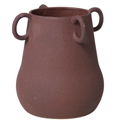 Broste Copenhagen Horn Ceramic Vase - Puce
