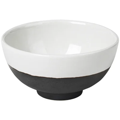 Broste Copenhagen Esrum Large Stoneware Bowl - Ivory/Grey (Set of 4)