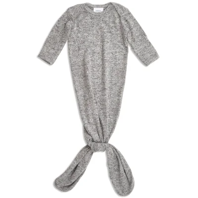 aden + anais Snuggle Knit Knotted Gown - Heather Grey (0-3 Months)