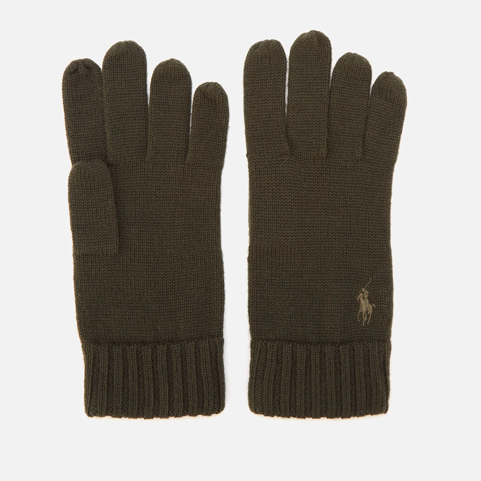 Polo Ralph Lauren Men's Merino Gloves - Oil Cloth Green Image 1