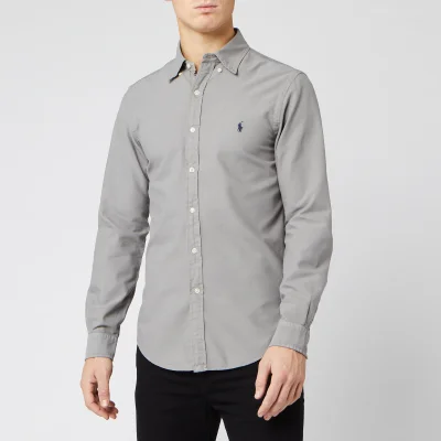 Polo Ralph Lauren Men's Garment Dyed Slim Fit Shirt - Grey