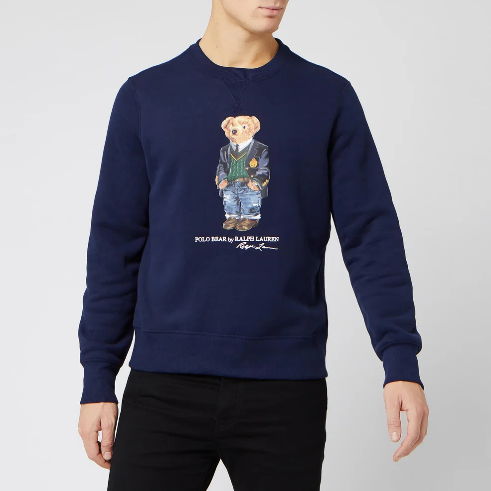 Polo Ralph Lauren Men's Bear Sweatshirt - Navy Image 1