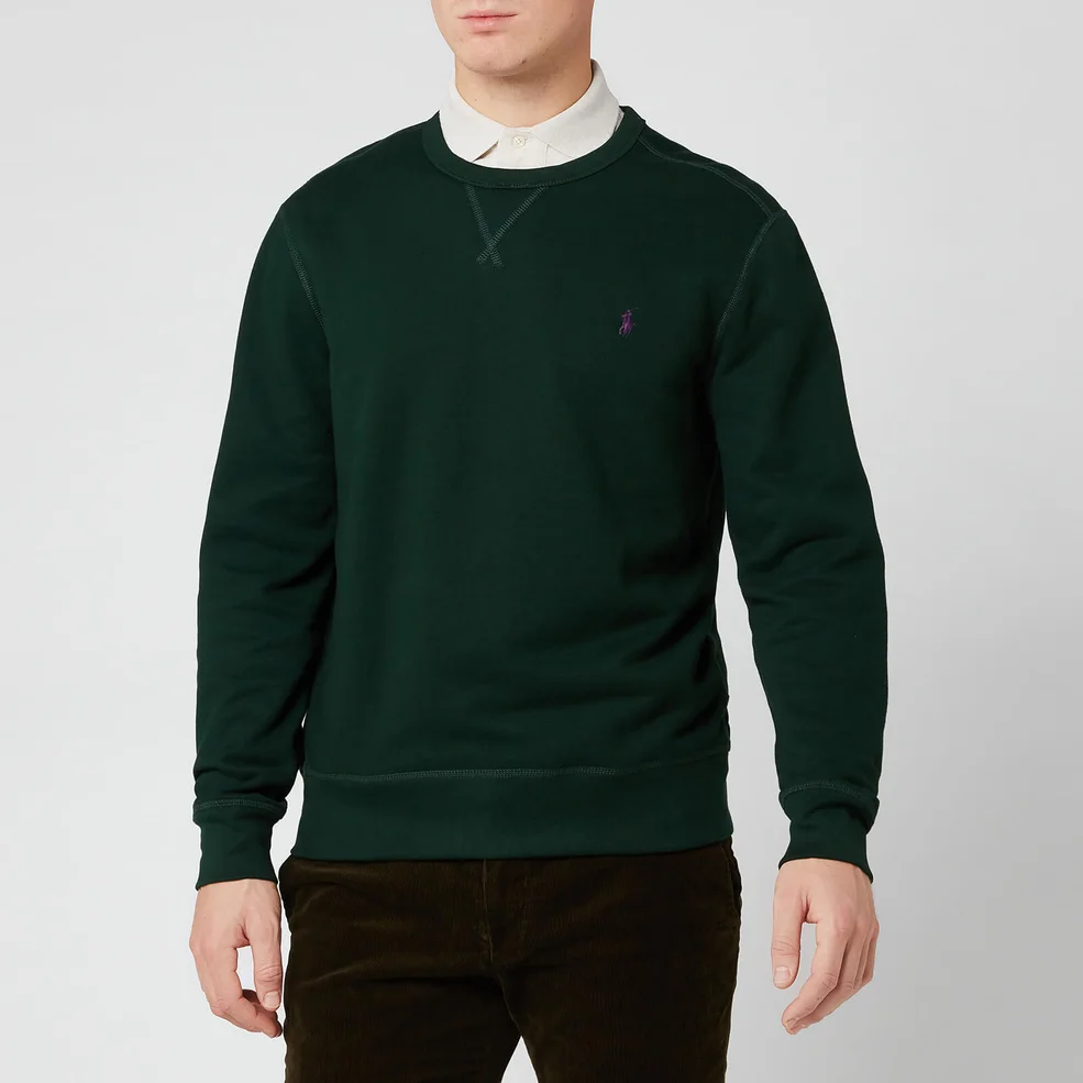 Polo Ralph Lauren Men's Basic Crew Sweatshirt - College Green Image 1