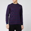 Polo Ralph Lauren Men's Long Sleeve Pima Soft Touch Stripe Top - French Navy/Classic Wine - Image 1