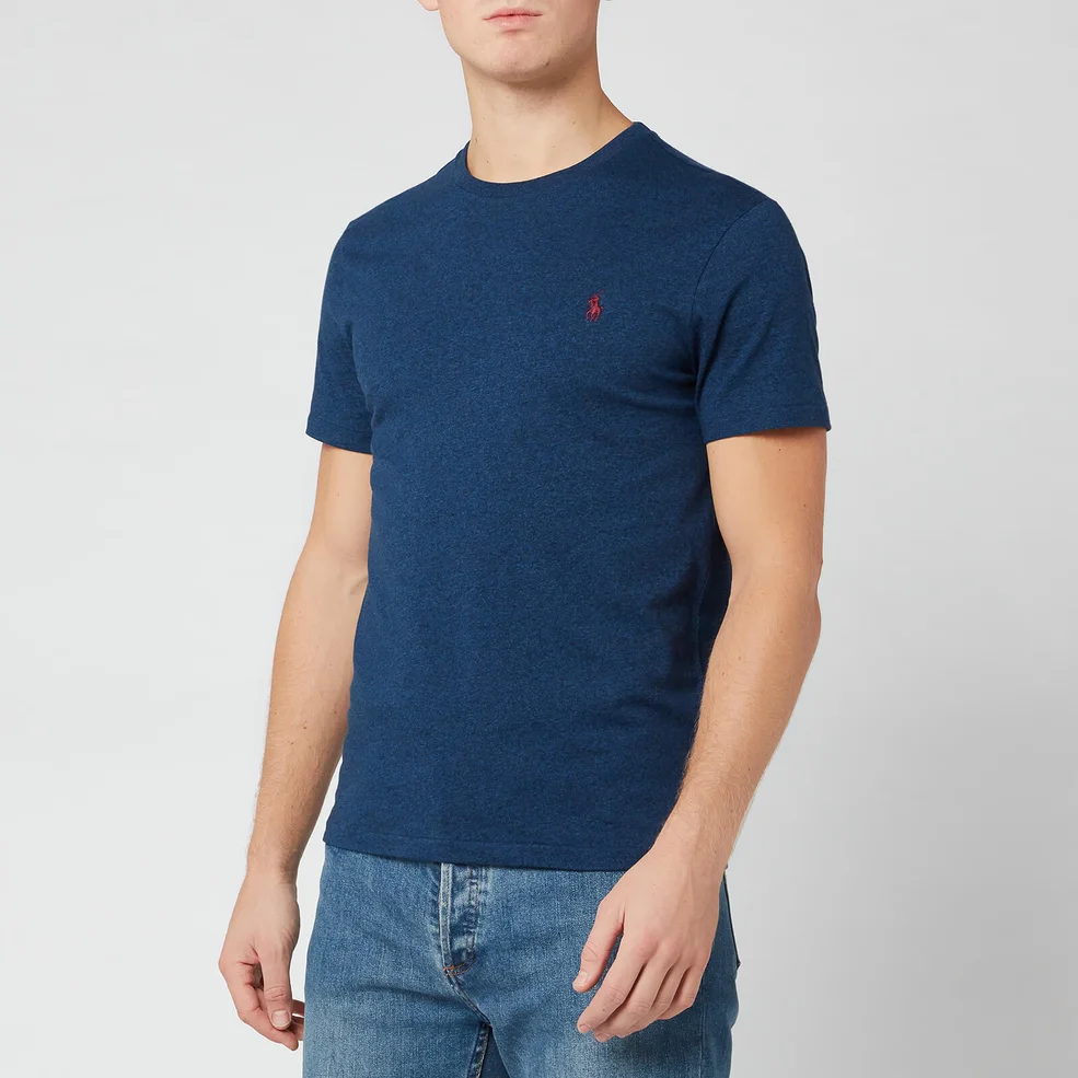 Polo Ralph Lauren Men's Short Sleeve Basic Cotton T-Shirt - Monroe Blue Heather Image 1