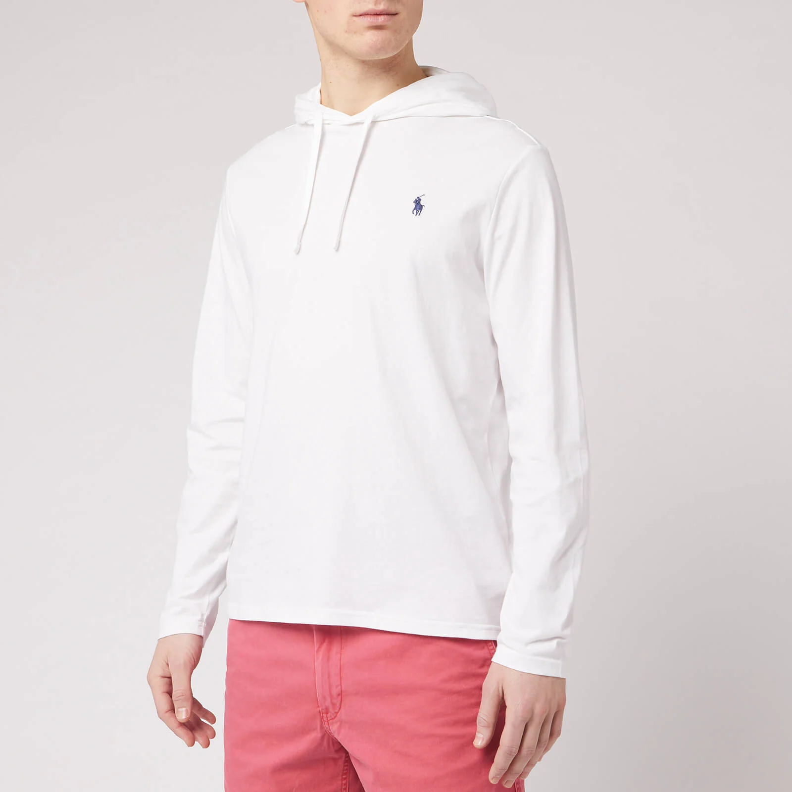 Polo Ralph Lauren Men's Hooded Long Sleeve T-Shirt - White Image 1