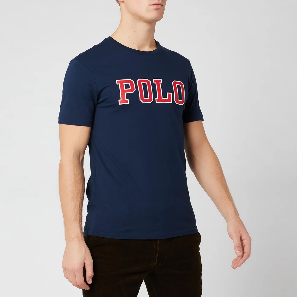 Polo Ralph Lauren Men's Polo Script T-Shirt - Navy Image 1