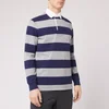 Polo Ralph Lauren Men's Rugby Striped Shirt - League Heather/French Navy - Image 1