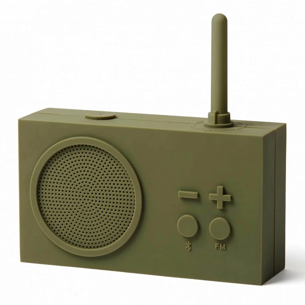 Lexon TYKHO 3 FM Radio and Bluetooth Speaker - Khaki Image 1