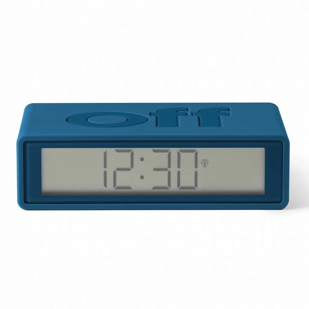 Lexon FLIP+ Alarm Clock - Rubber Duck Blue Image 1