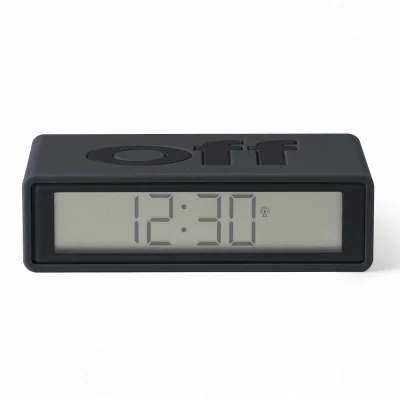 Lexon FLIP+ Alarm Clock - Rubber Dark Grey