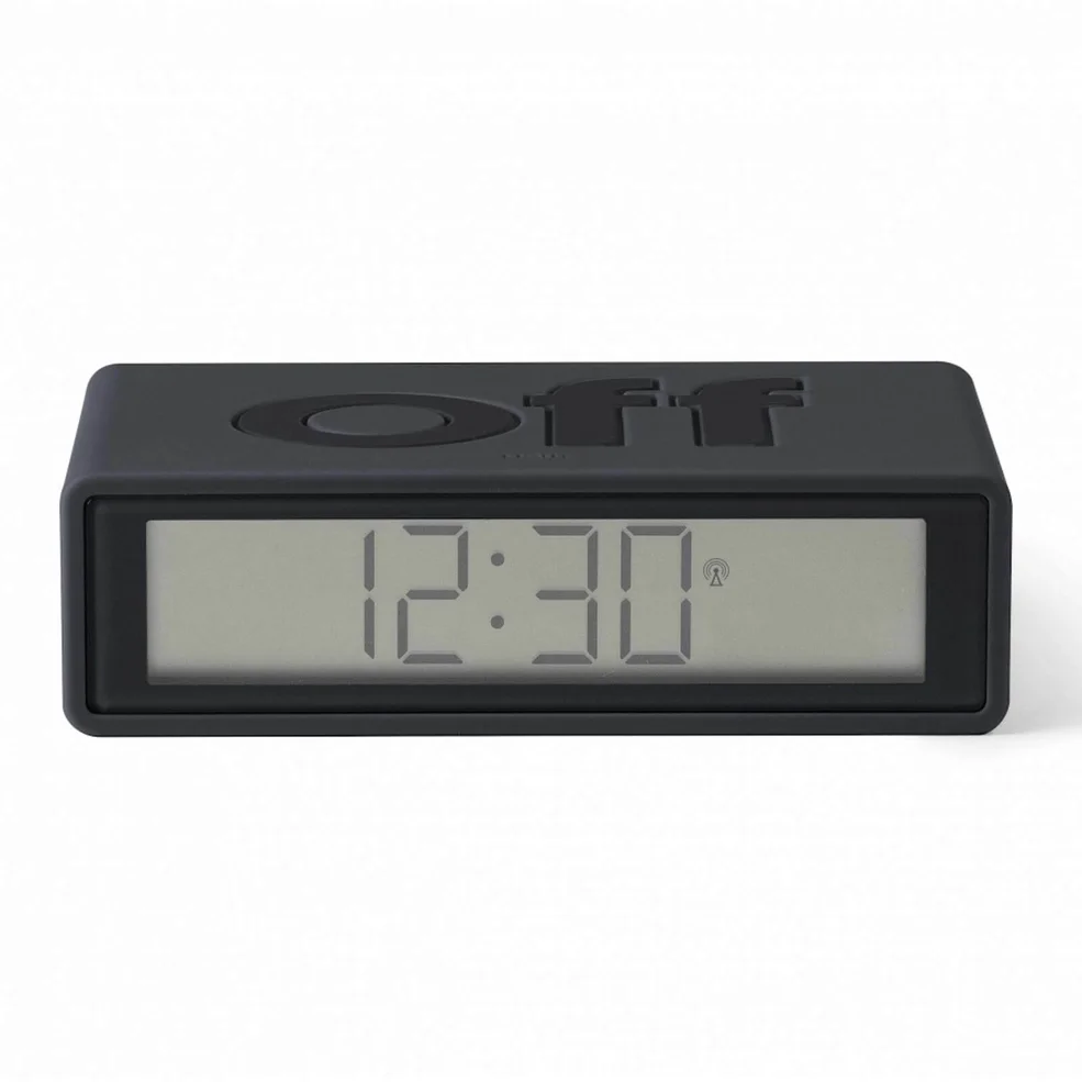 Lexon FLIP+ Alarm Clock - Rubber Dark Grey Image 1