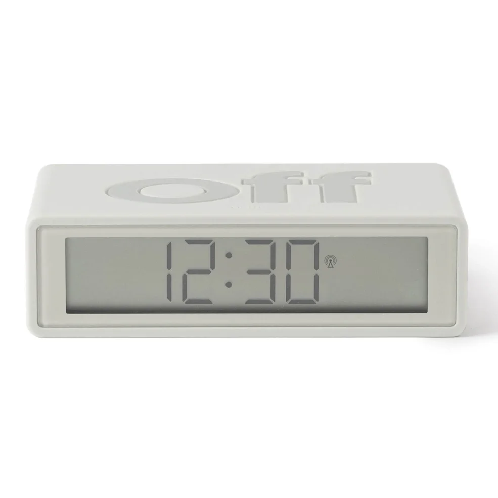 Lexon FLIP+ Alarm Clock - Rubber White Image 1