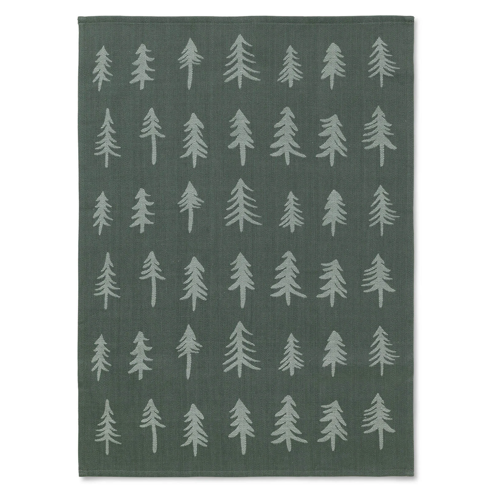 Ferm Living Christmas Tea Towel - Dark Green Image 1