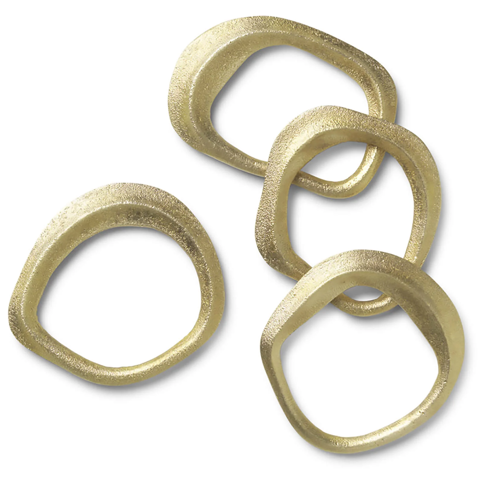 Ferm Living Flow Brass Napkin Rings (Set of 4) Image 1