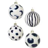 Ferm Living Christmas Hand Painted Glass Ornaments - Blue (Set of 4) - Image 1