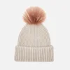 BKLYN Women's Oversized Hat - Oatmeal/Brown-Pink - Image 1