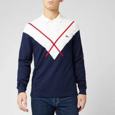 Lacoste Men's Long Sleeve Made in France Polo Shirt - Marine