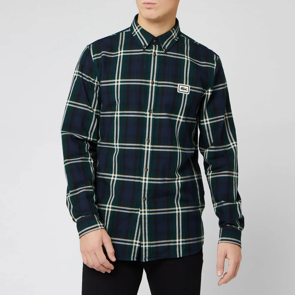 Lacoste Men's Large Check Long Sleeve Shirt - Sabler Image 1