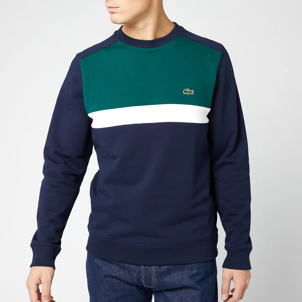 Lacoste Men's Cut and Sew Sweatshirt - Marine Image 1