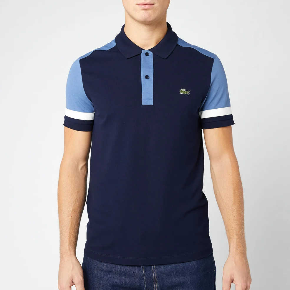 Lacoste Men's Cut and Sew Polo Shirt - Navy Image 1