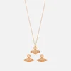 Vivienne Westwood Women's Minnie Bas Relief Pendant and Earrings Giftset - Crystal/Rose Gold - Image 1