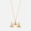 Vivienne Westwood Women's Grace Bas Relief Earrings and Pendant Giftset - Gold Aurore Boreale - Image 1