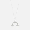Vivienne Westwood Women's Minnie Bas Relief Pendant and Earrings Giftset - Rhodium Crystal - Image 1