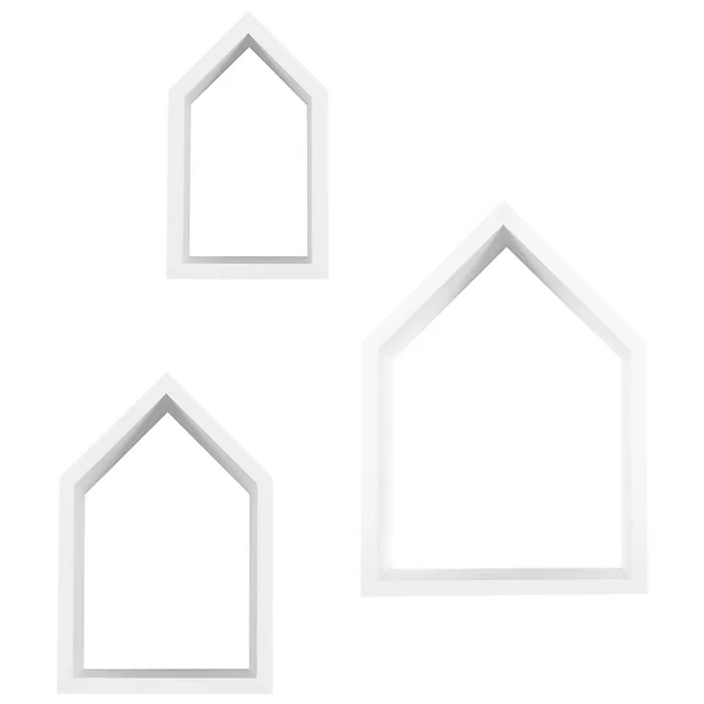 Snüz House Shaped Nursery Shelves - White (Set of 3)
