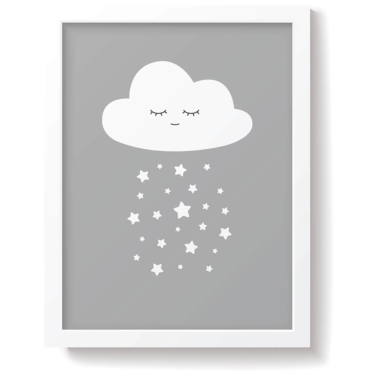 Snüz Cloud Nursery Print - Grey Image 1