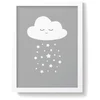 Snüz Cloud Nursery Print - Grey - Image 1