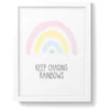 Snüz Keep Chasing Rainbows Nursery Print - Pastel - Image 1