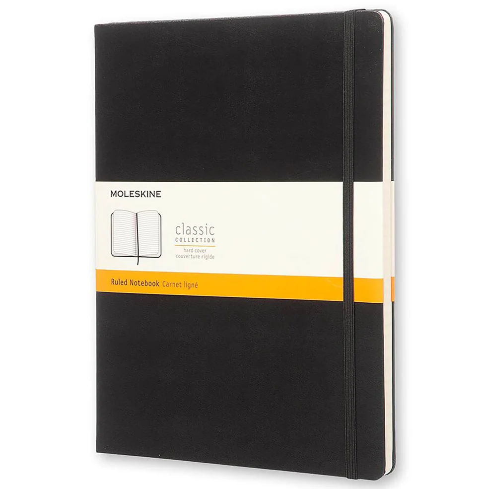 Moleskine Classic Ruled Hardcover XL Notebook - Black Image 1