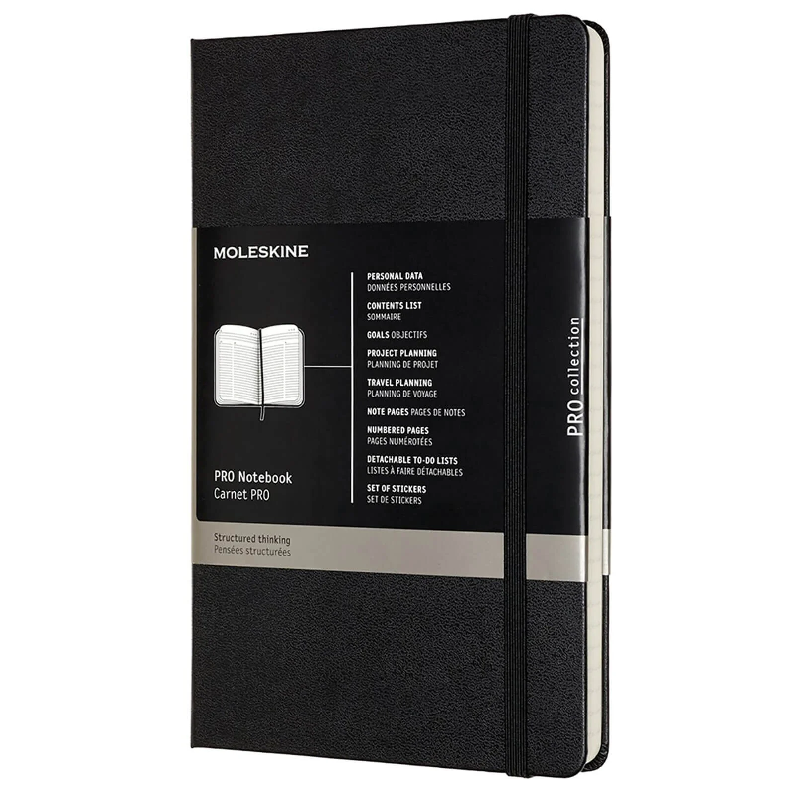 Moleskine Pro Hardcover Large Notebook - Black Image 1