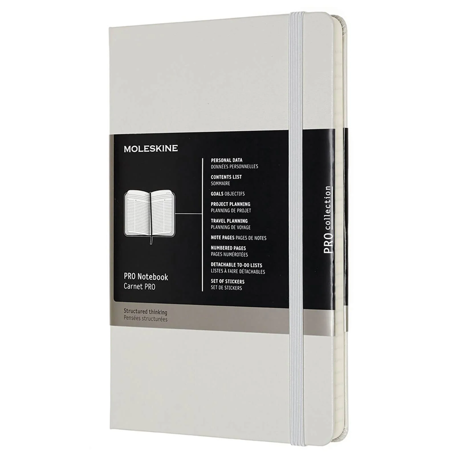 Moleskine Pro Hardcover Large Notebook - Pearl Grey Image 1