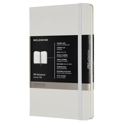 Moleskine Pro Hardcover Large Notebook - Pearl Grey