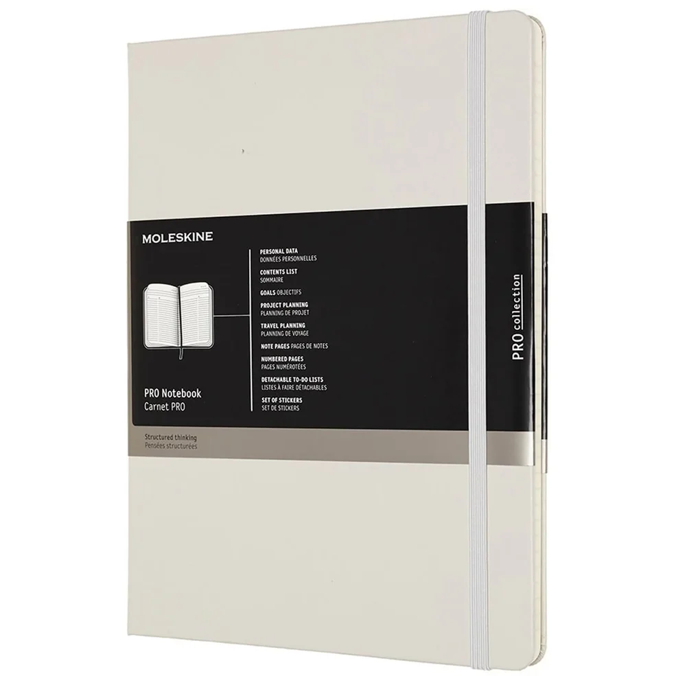 Moleskine Pro Hardcover XL Notebook - Pearl Grey Image 1