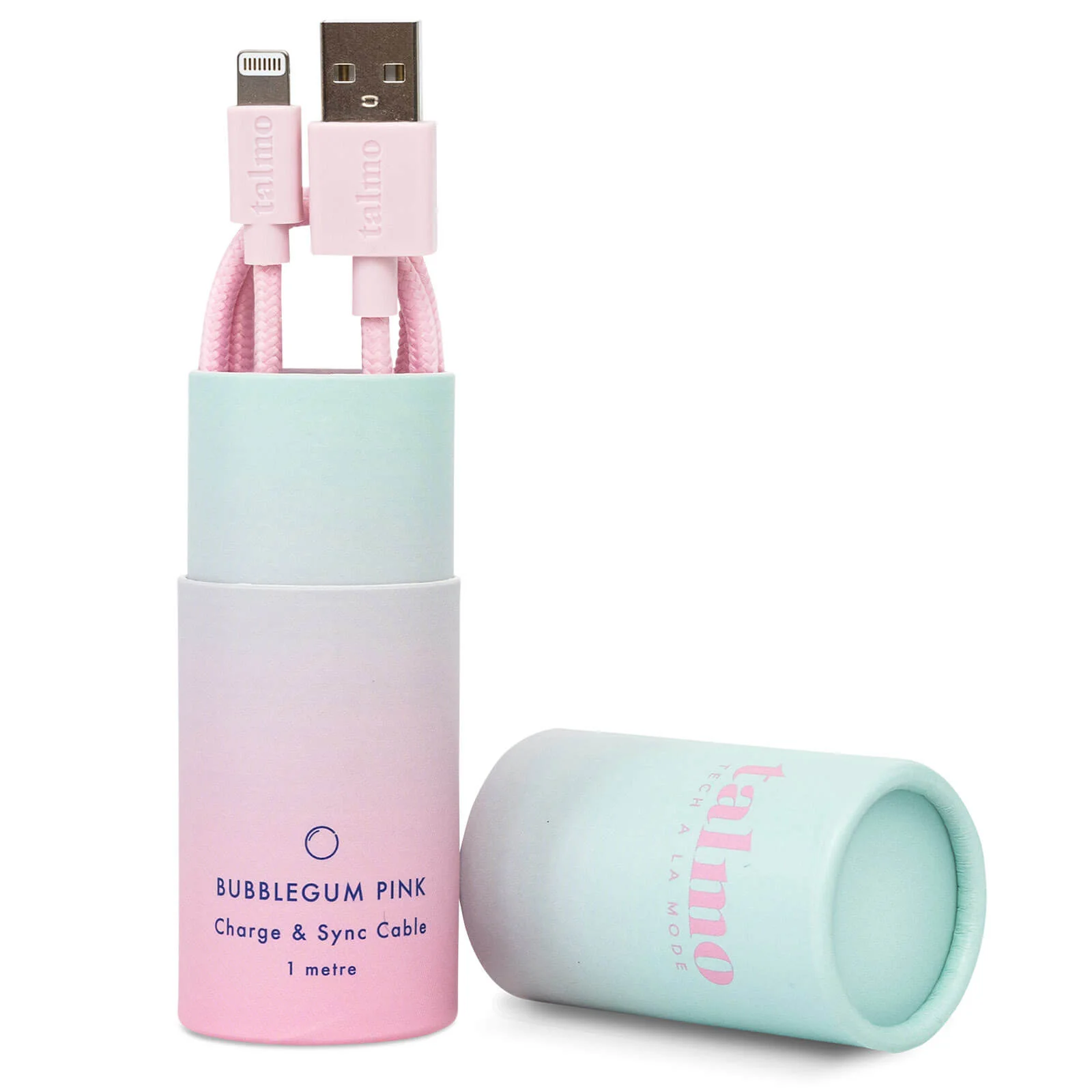 Talmo Charge and Sync Lightning Cable - Bubblegum Pink Image 1